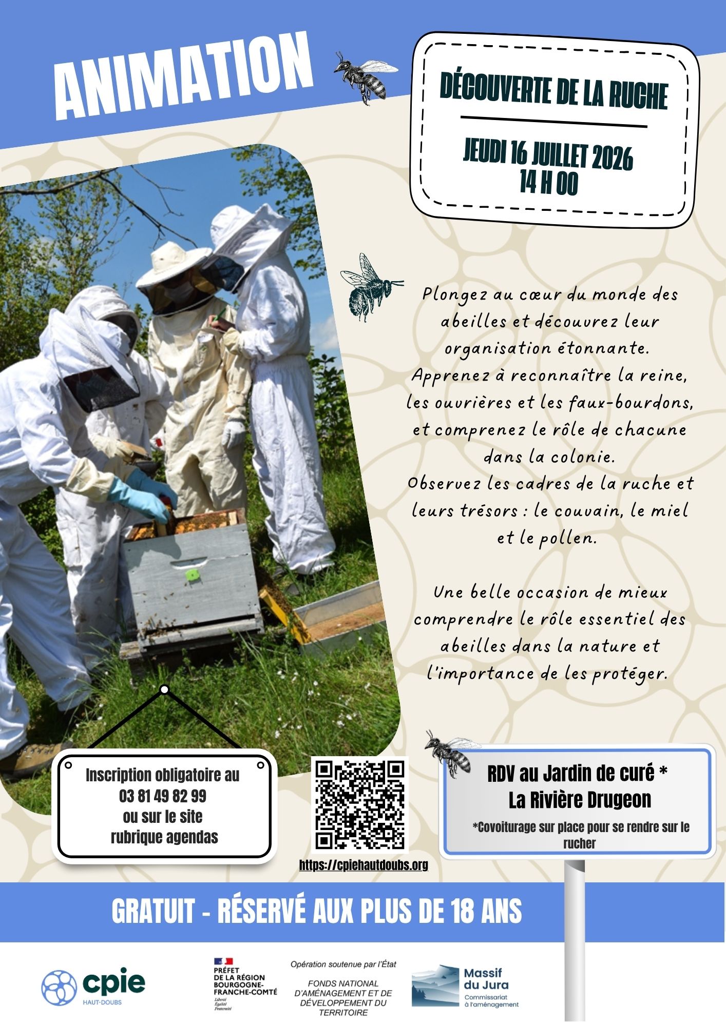 Affiche Découverte de la ruche 16-07